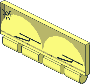 Windscreen  1 x  4 x  1.333 Bottom Hinge w/ Wipers/Crack Pattern