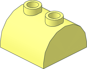 Brick  2 x  2 with Curved Top and  2 Studs on Top