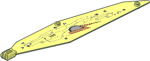 Wing Insectoid Large with Arm Hinge Right with Circuit Pattern