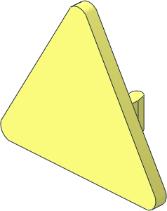 Roadsign Clip-on  2.2 x  2.667 Triangular