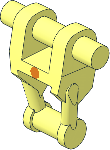 Minifig Mechanical Torso with Orange Dot Insignia Pattern