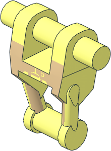 Minifig Mechanical Torso with Tan Three Dot Insignia Pattern