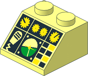 Slope Brick 45  2 x  2 with Flight Control Pattern