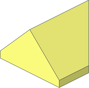 Slope Brick 45  1 x  2 Double / Inverted with Bottom Stud Holder