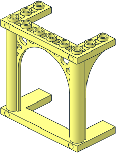 Arch  3 x  6 x  5 Ornamented with Hollow Stud