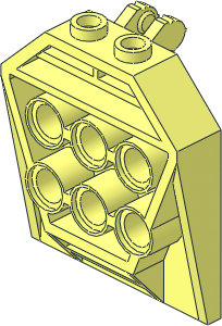 Hinge Panel  1 x  4 x  3.667 Locking with  6 Holes