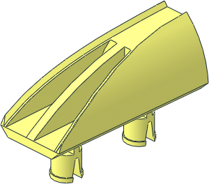 Technic Side Flaring Intake  1 x  4 with Two Pins