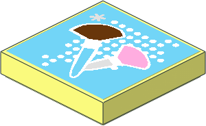 Tile  2 x  2 with Makeup Brushes Sticker