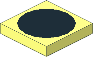 Tile  2 x  2 with Black Large Circle Pattern