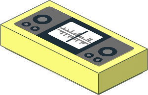 Tile  1 x  2 with Monitoring Display and Buttons Sticker