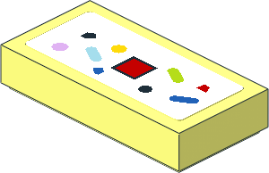 Tile  1 x  2 with LEGO Store Shopping Bag Sticker