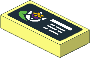 Tile  1 x  2 with Nelumbo Nucifera Sign Sticker