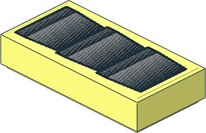 Tile  1 x  2 with Vertical Vents Sticker