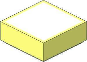 Tile  1 x  1 with Top White Square Pattern