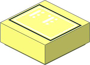Tile  1 x  1 with White Lines and Dots Pattern