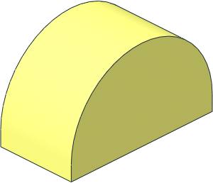 Duplo Brick  2 x  4 x  2 with Curved Top