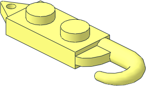 Plate  1 x  2 with Crane Hook Left