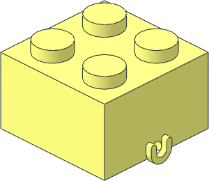 Brick  2 x  2 with Axle Brackets