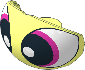 ~Minifig Head Powerpuff Girls Face with Blossom Pattern