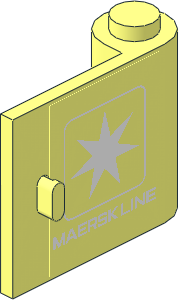 Door  1 x  3 x  2 Right with White Maersk Line Logo Sticker