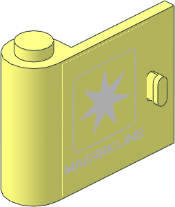 Door  1 x  3 x  2 Left with White Maersk Line Logo Sticker