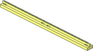Train Track Rail Slotted Straight