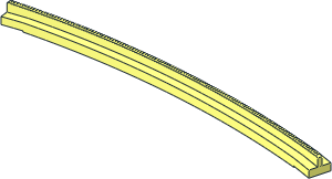 Train Track Tapered Rail Curved Outside