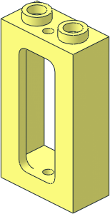 Train Window  1 x  2 x  3 with Underside Ridged Stud Holders