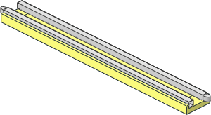 Train Track 12V Straight Insert Type 2
