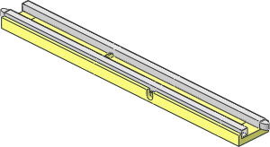 Train Track 12V Straight Insert Type 3