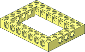 Technic Brick  6 x  8 with Open Centre  4 x  6 with Cross Underside Studs