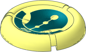 Constraction Disc  5 x  5 Projectile with Bionicle Kanoka 212 Ga-Metru Pattern