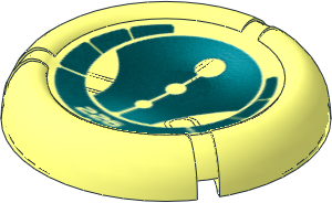 Constraction Disc  5 x  5 Projectile with Bionicle Kanoka 226 Ga-Metru Pattern