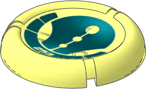 Constraction Disc  5 x  5 Projectile with Bionicle Kanoka 253 Ga-Metru Pattern