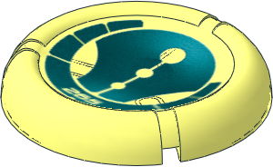 Constraction Disc  5 x  5 Projectile with Bionicle Kanoka 265 Ga-Metru Pattern