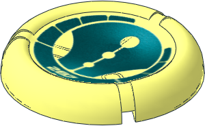 Constraction Disc  5 x  5 Projectile with Bionicle Kanoka 287 Ga-Metru Pattern