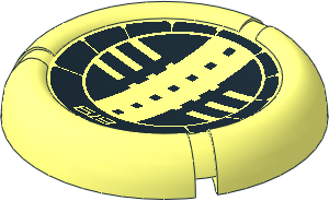 Technic Disc  5 x  5 Projectile with Bionicle Kanoka 619 Onu-Metru Pattern
