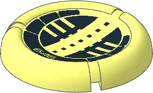 Technic Disc  5 x  5 Projectile with Bionicle Kanoka 646 Onu-Metru Pattern