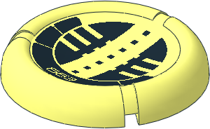 Technic Disc  5 x  5 Projectile with Bionicle Kanoka 663 Onu-Metru Pattern