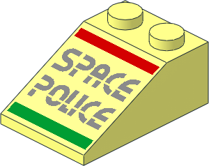 Slope Brick 33  3 x  2 with Space Police II Pattern