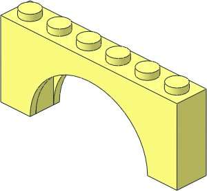 Arch  1 x  6 x  2 with Thick Top and Reinforced Underside