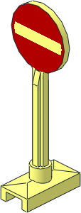 Roadsign Round with No Entry Pattern