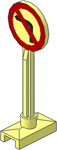 Roadsign Round with No Left Turn Pattern