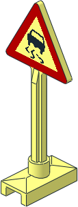 Roadsign Triangular Type 1 with Skidding Car Pattern