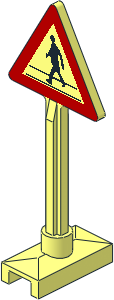 Roadsign Triangular Type 1 with Ped. Crossing Type 1 Pattern