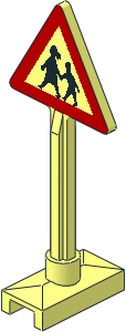 Roadsign Triangular Type 1 with Pedestrians Pattern