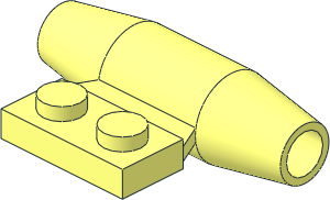 Plate  1 x  2 with Jet Engine and Smooth Hole