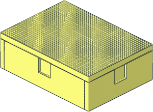 Container 44 x 32 x 12 Box Bygglek with Lid