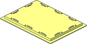 Container 22 x 16 x  6 Box Bygglek Bottom