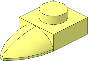 =Plate  1 x  1 with Tooth In-line